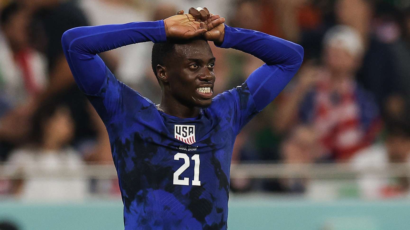 Timothy Weah USMNT Iran World Cup 2022