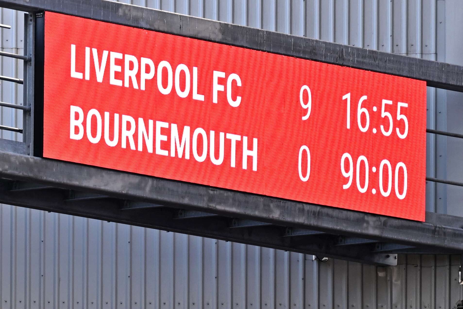 Liverpool 9-0 Bournemouth