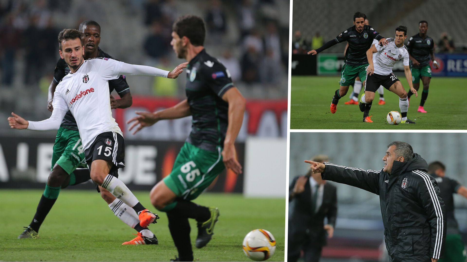 Oguzhan Ozyakup & Necip Uysal & Senol Gunes Besiktas vs. Sporting GFX