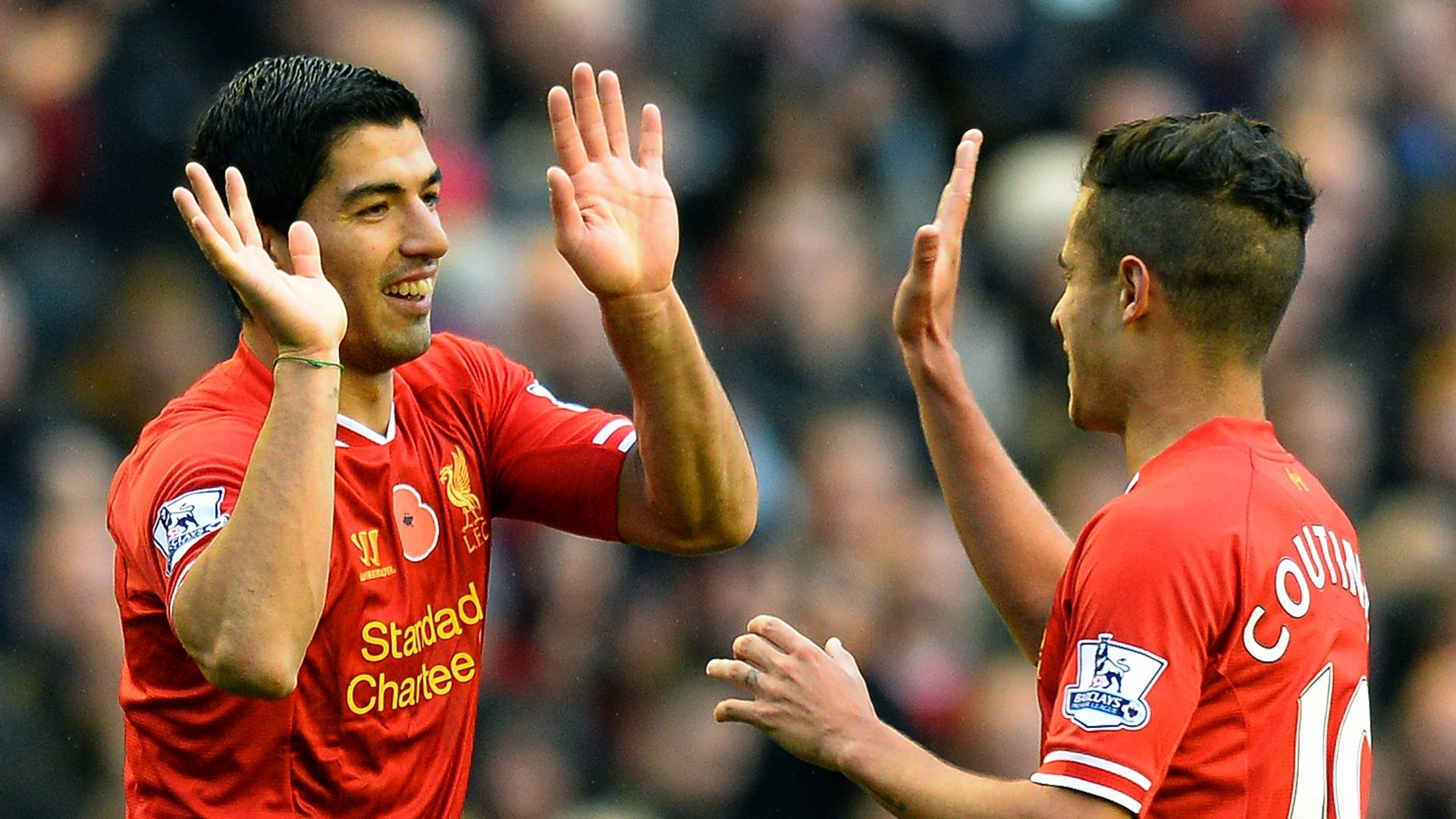 Luis Suarez, Philippe Coutinho, Liverpool