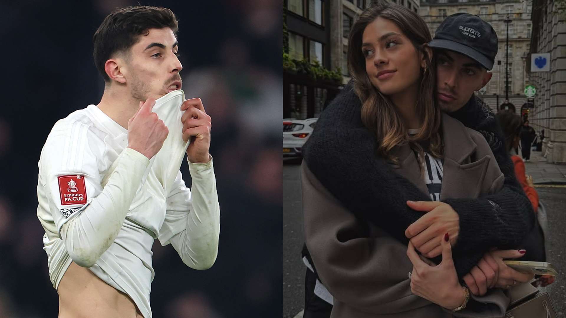 Kai Havertz wife Sophia FA Cup Arsenal 2025