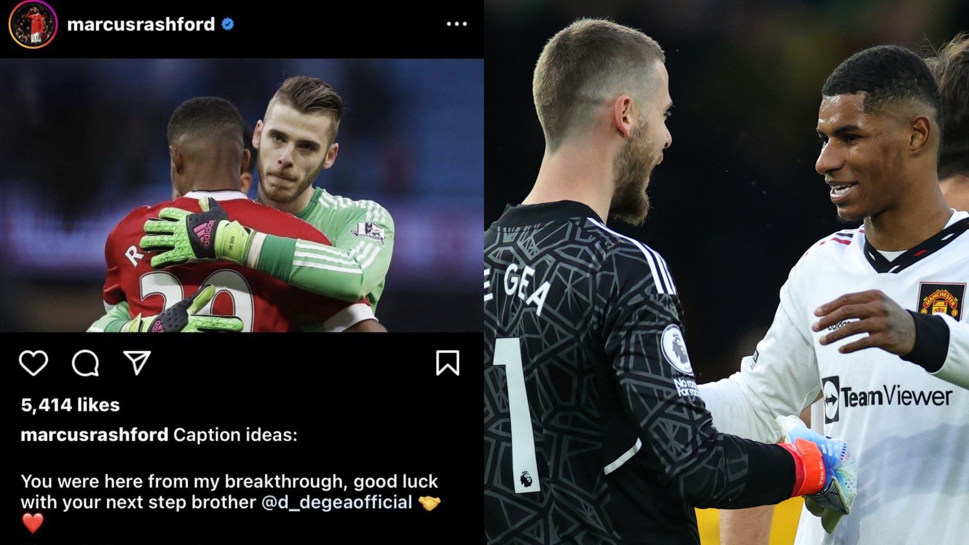 Marcus Rashford - De Gea