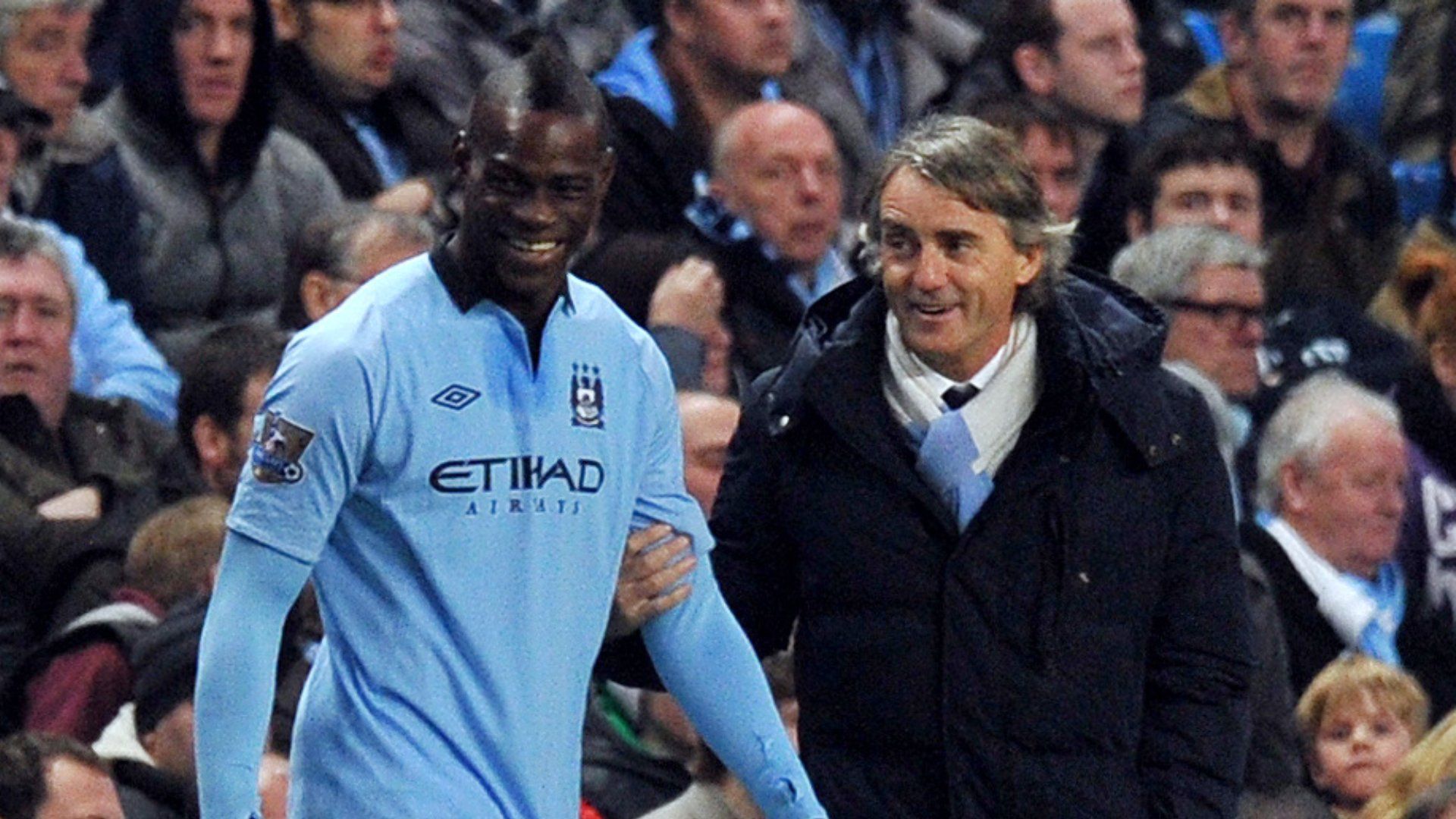 Mario Balotelli Roberto Mancini Manchester City 2013