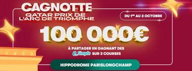 cagnotte pmu prix arc de triomphe