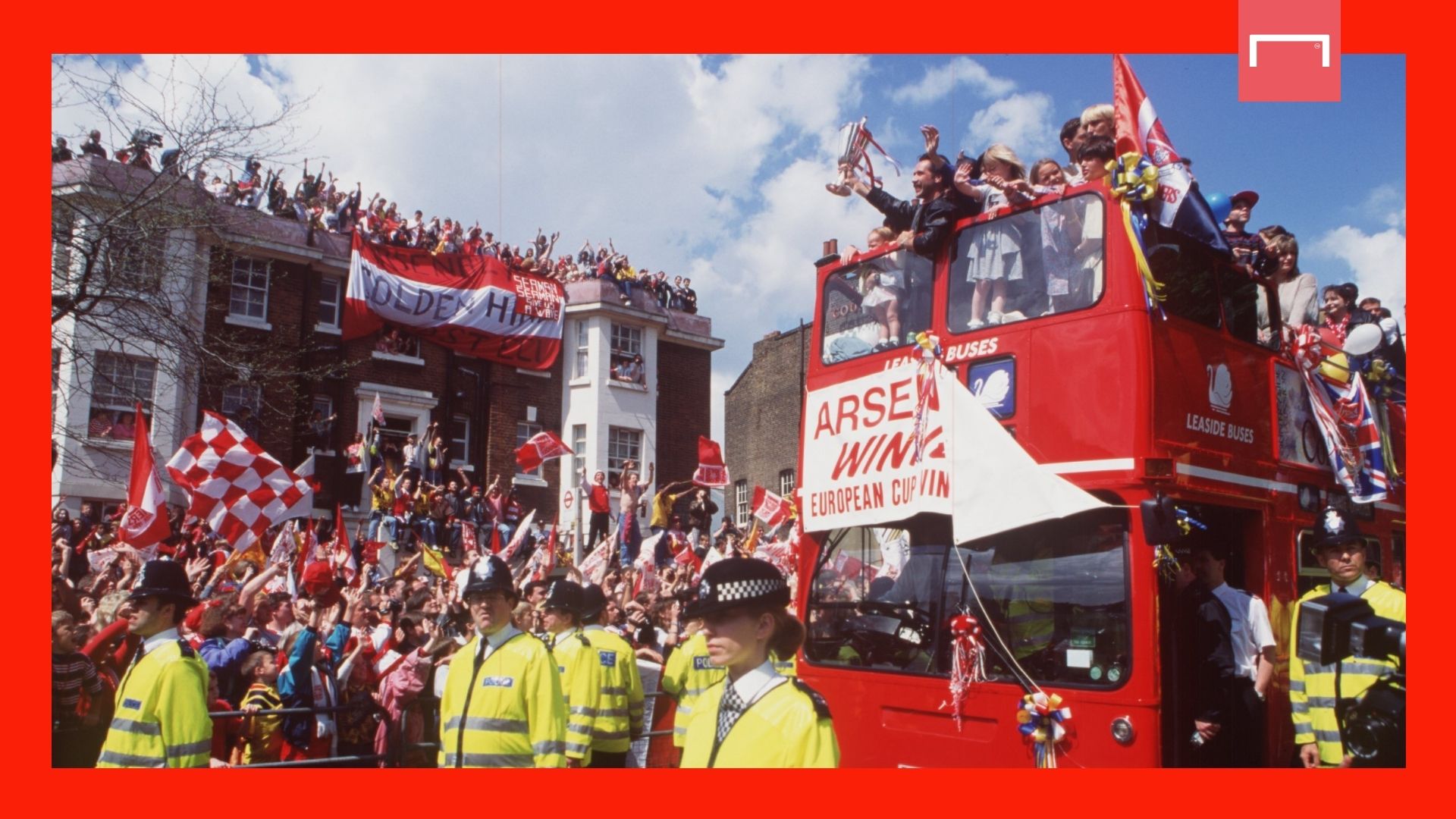 Arsenal European Cup Winners' Cup celebrations GFX