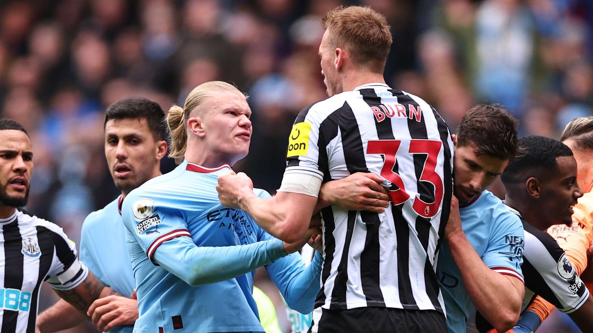 Haaland v Burn Man City Newcastle 2022-23