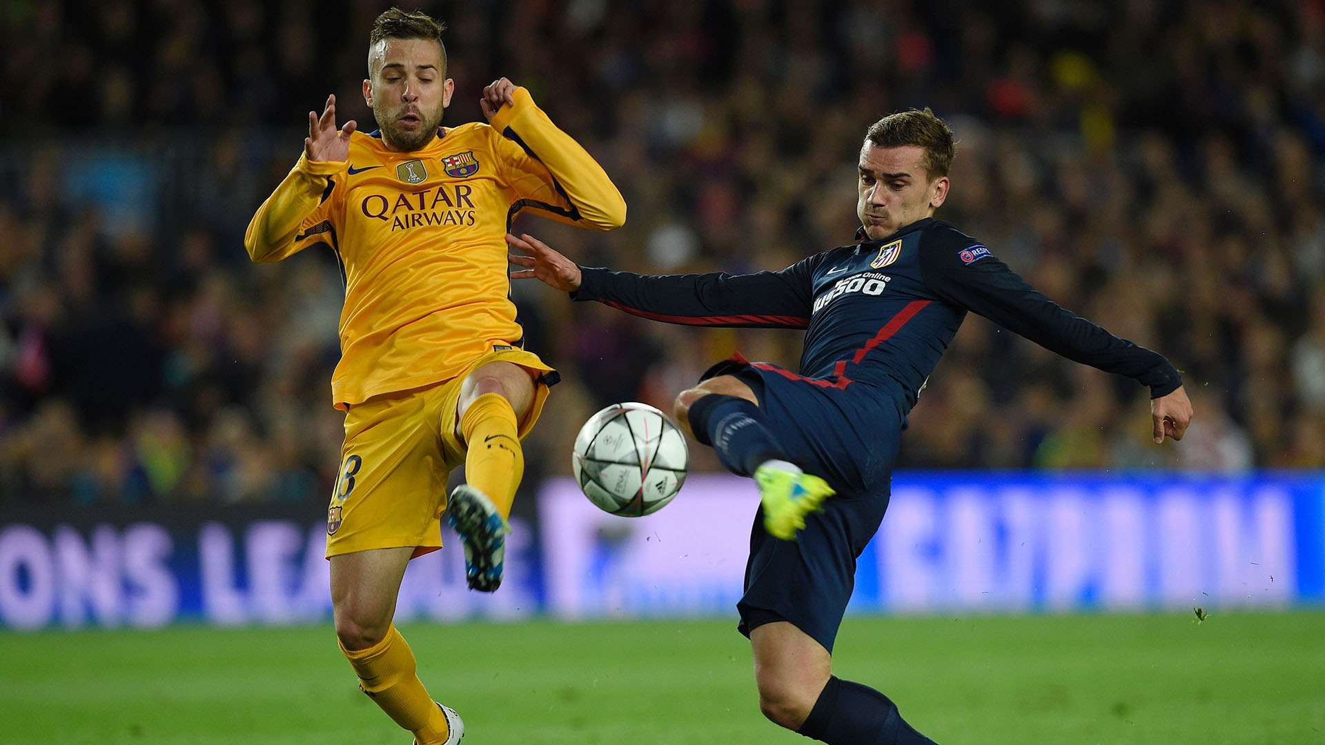 Jordi Alba antoine Griezmann Barcelona Atletico Madrid 04052016