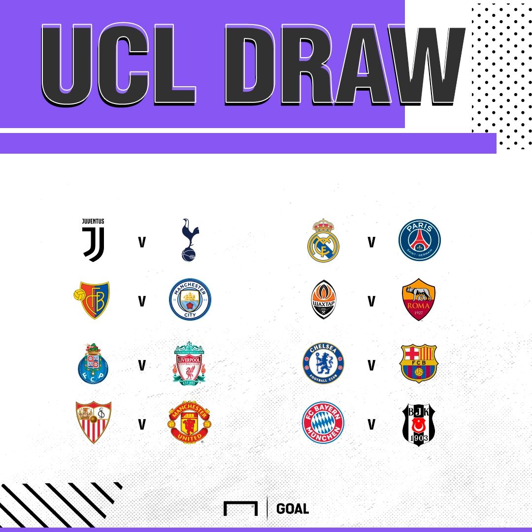 Champions league draw round 16 GFX