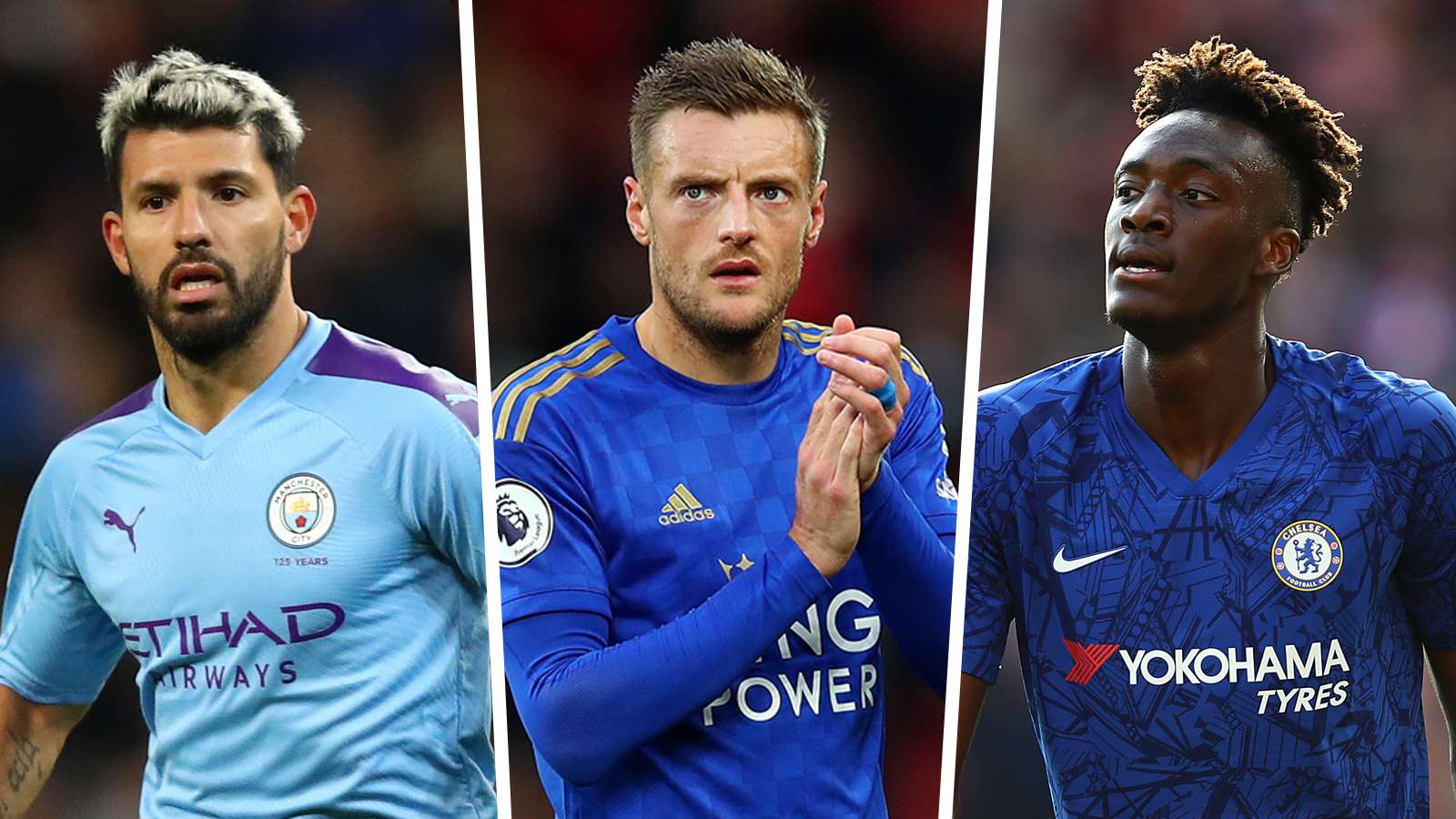 Premier League top scorers Aguero Vardy Abraham