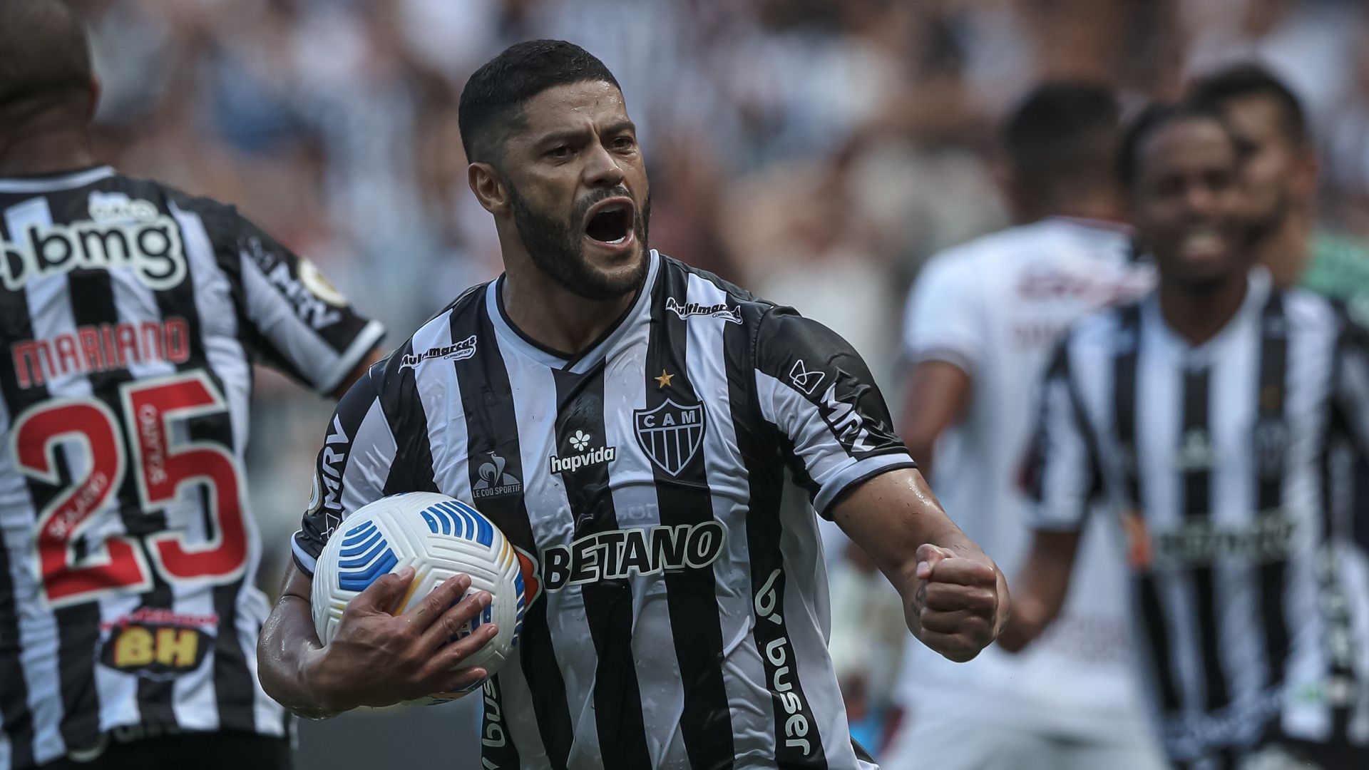 Hulk comemora , Atlético-MG x Fluminense, Brasileirão, 28112021