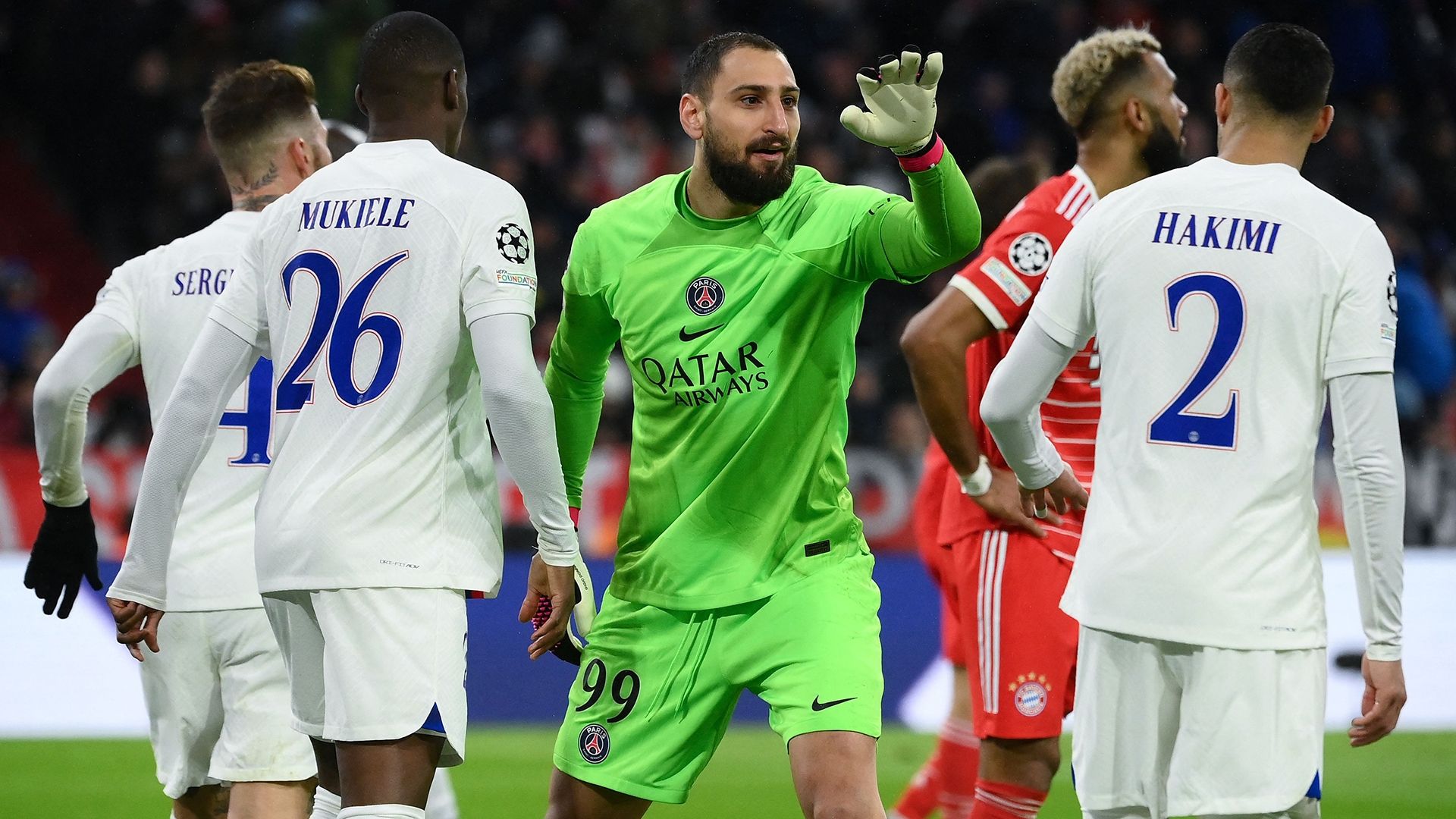 Gianluigi Donnarumma Achraf Hakimi Bayern Munich PSG Champions League 2022-23