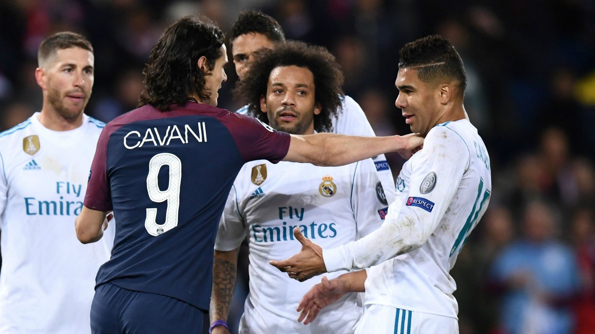 Edinson Cavani Casemiro PSG Paris Saint-Germain Real Madrid