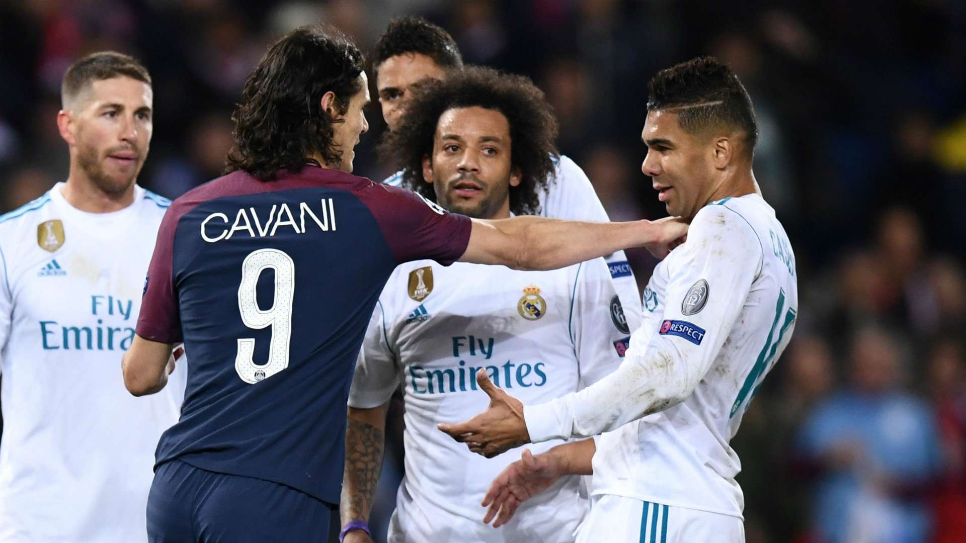 Edinson Cavani Casemiro PSG Paris Saint-Germain Real Madrid