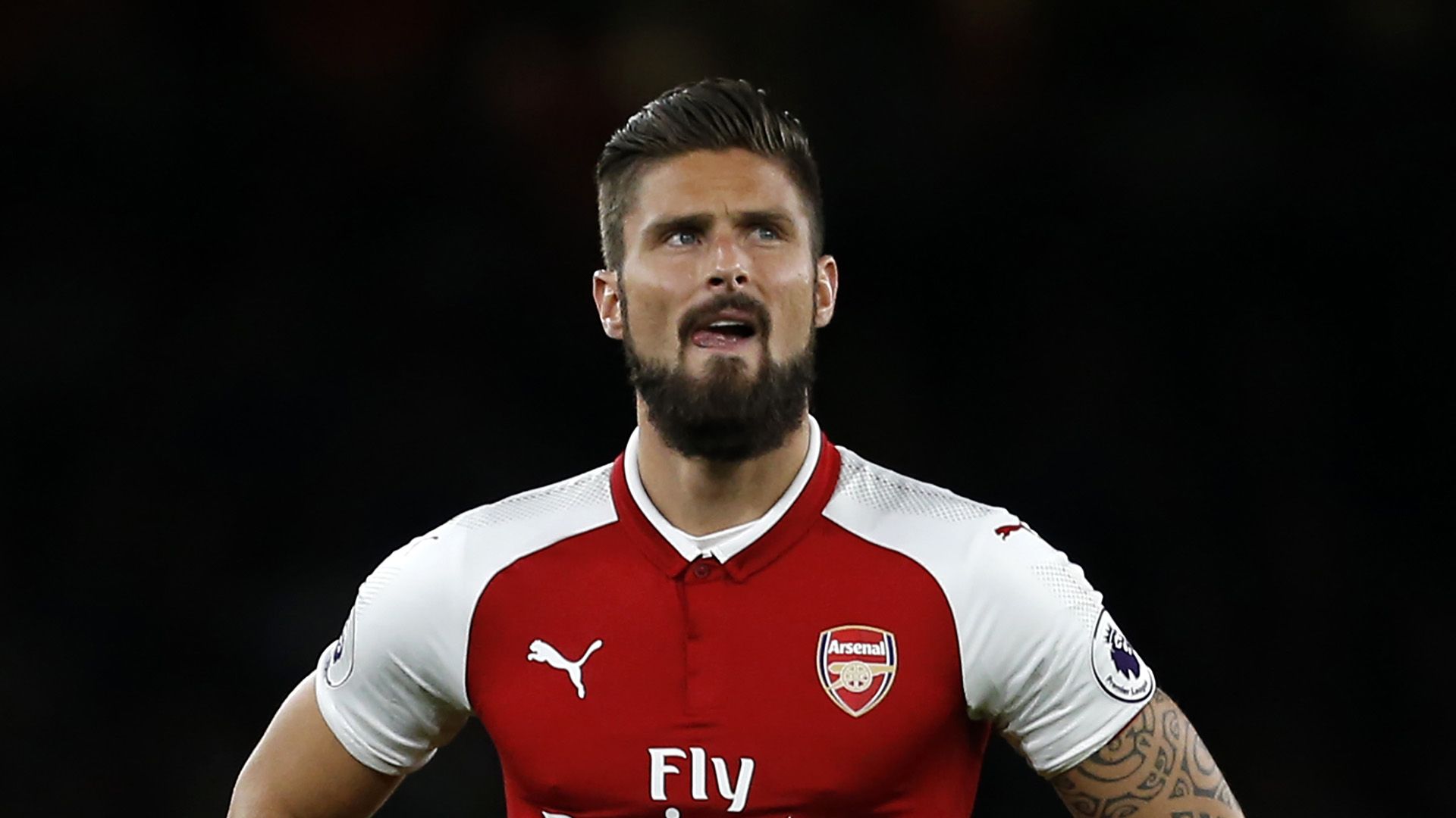 Olivier Giroud Arsenal Leicester City Premier League