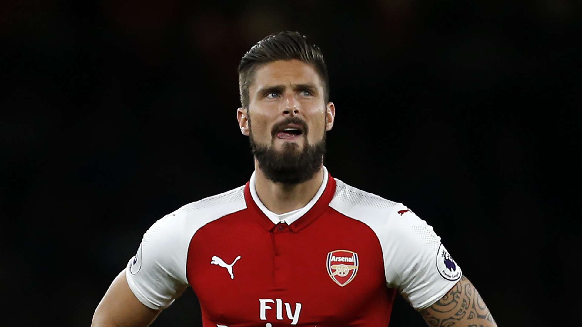 Olivier Giroud Arsenal Leicester City Premier League