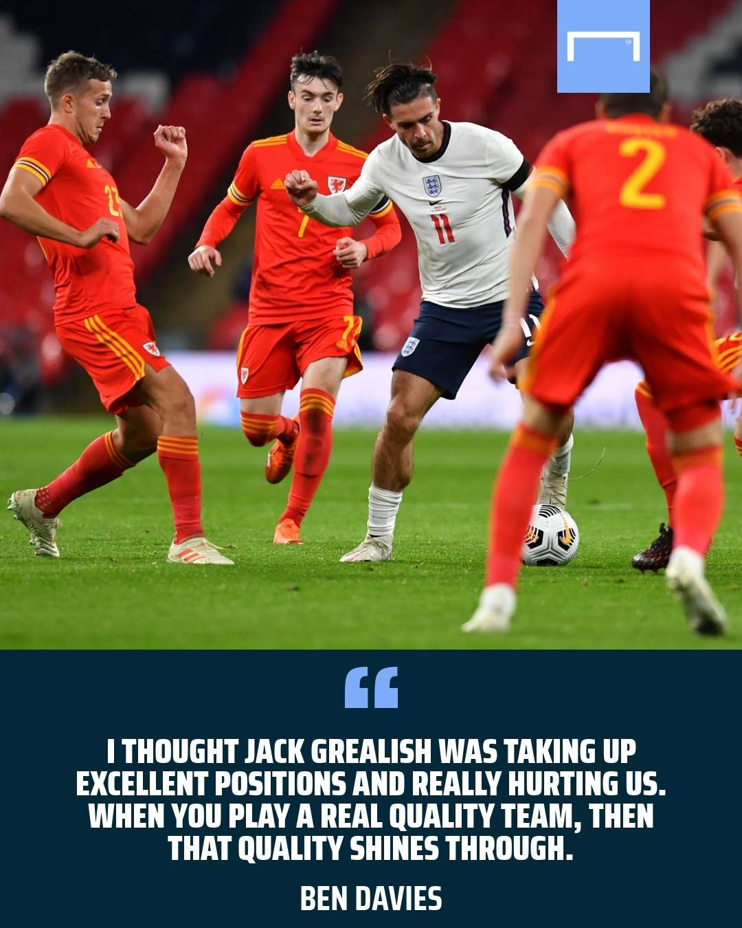 Jack Grealish Ben Davies England Wales GFX