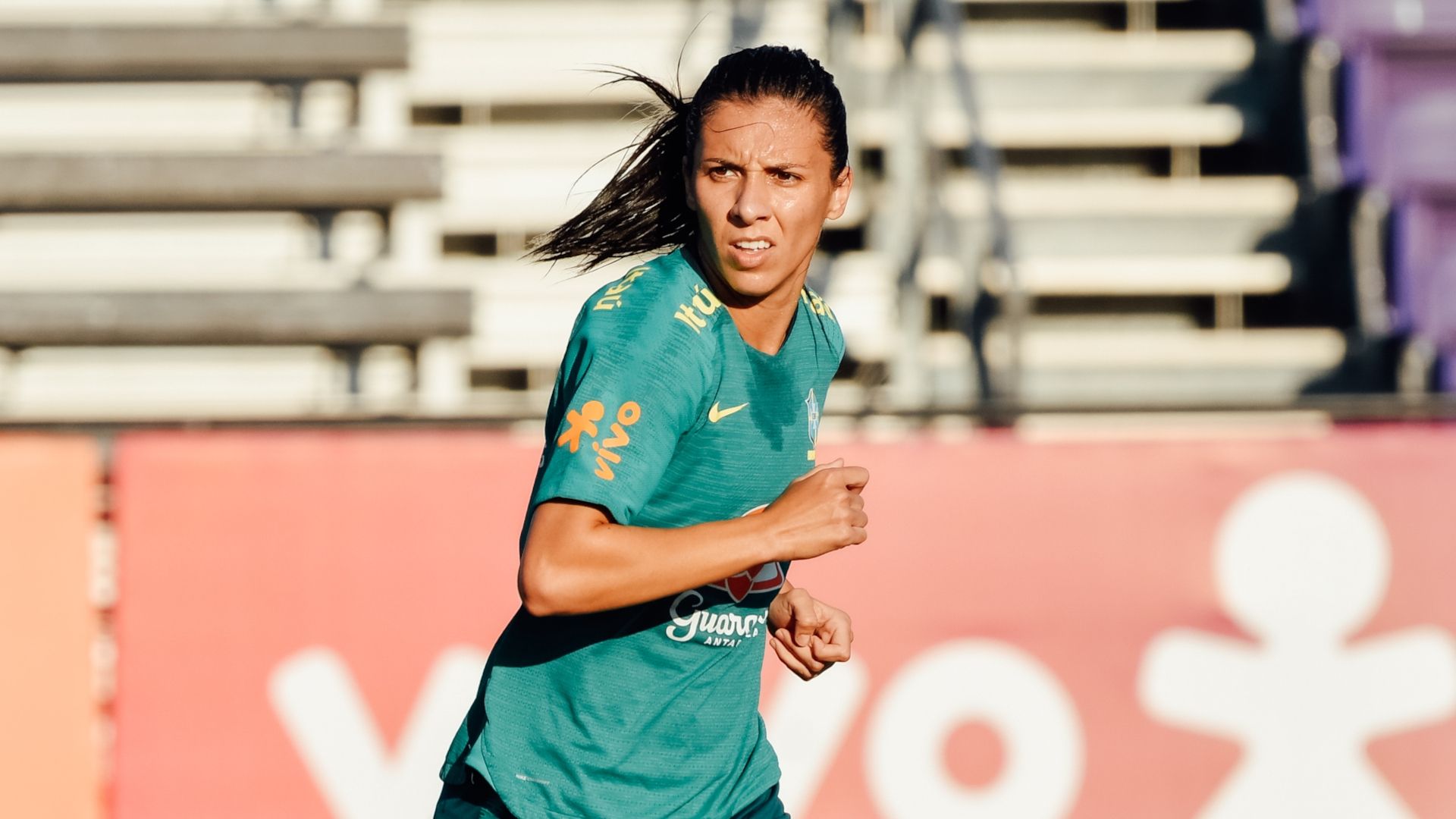 Júlia Bianchi em treino da seleção feminina antes dos Jogos Olímpicos 2021