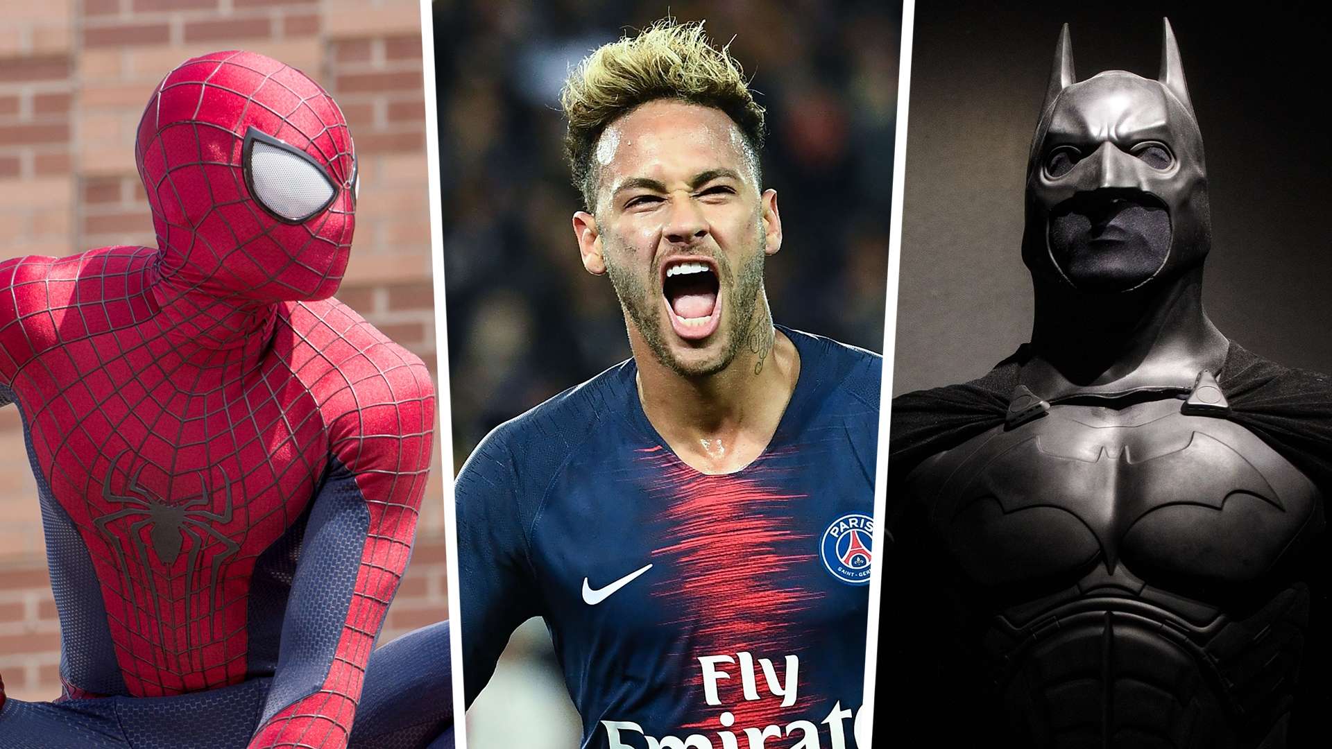 Spider-Man, Neymar, Batman