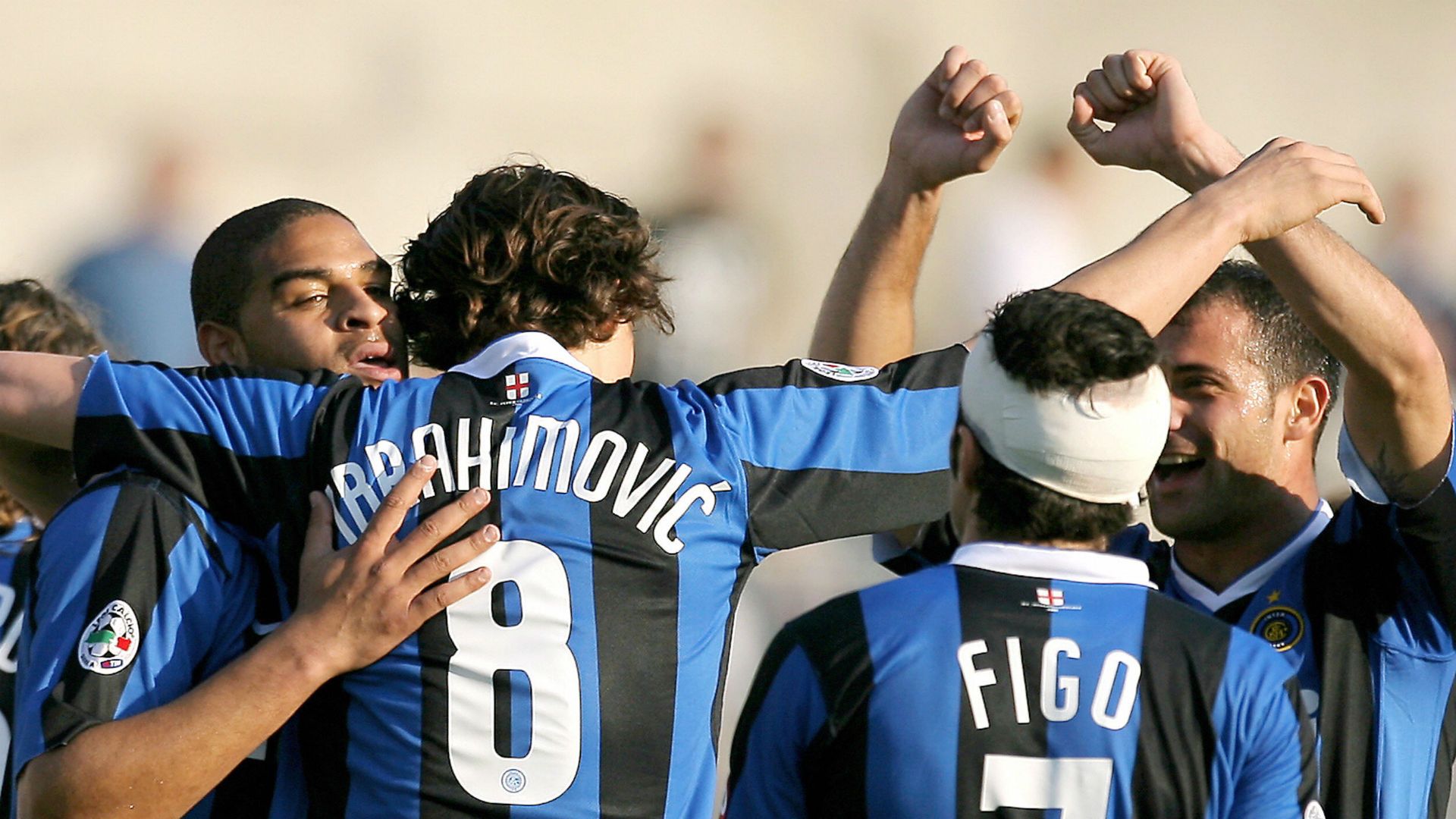 Adriano Zlatan Ibrahimovic Luis Figo Inter Milano 18032007