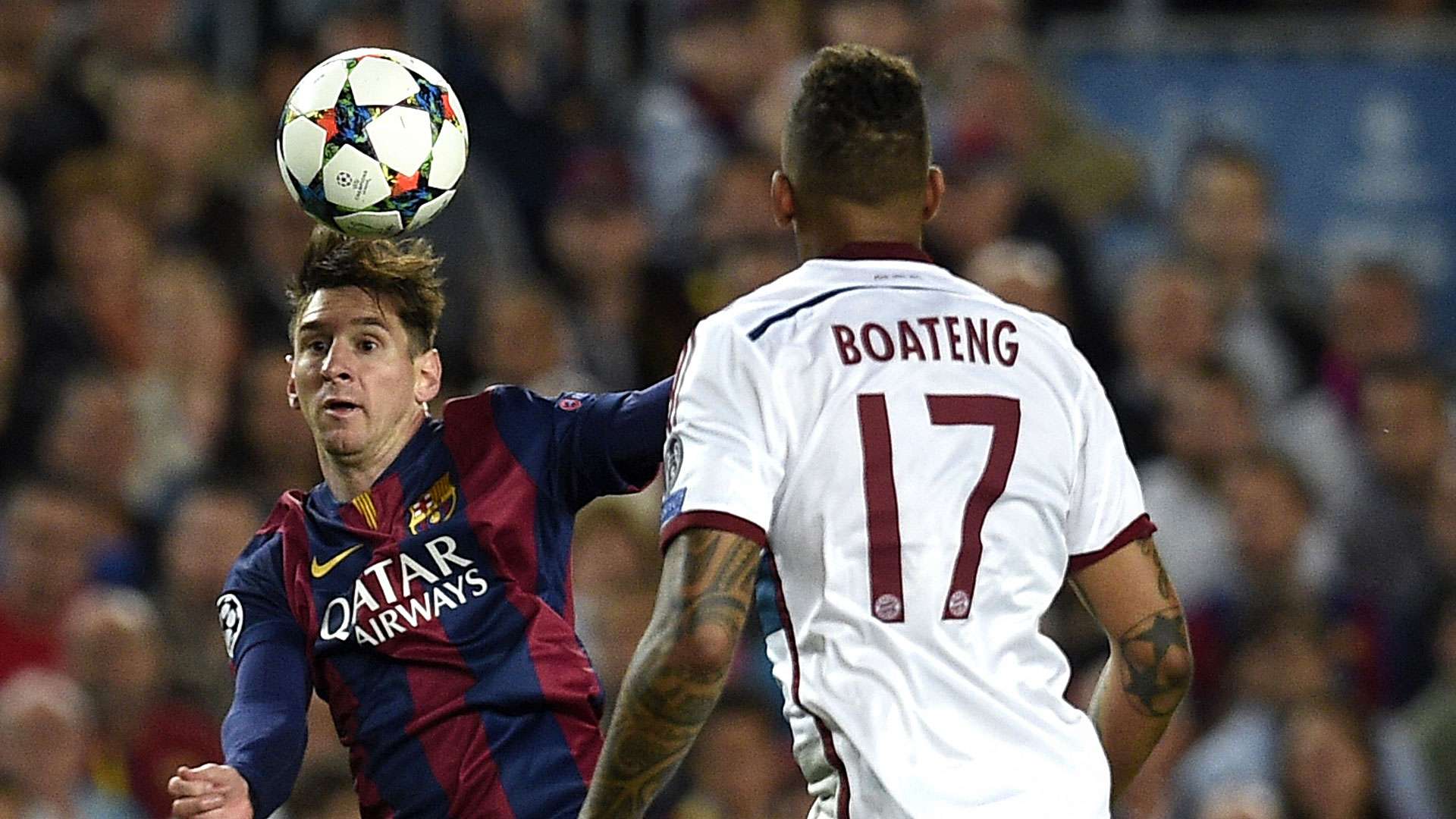 Lionel Messi Jerome Boateng Bayern Munchen Barcelona Champions League 05062016