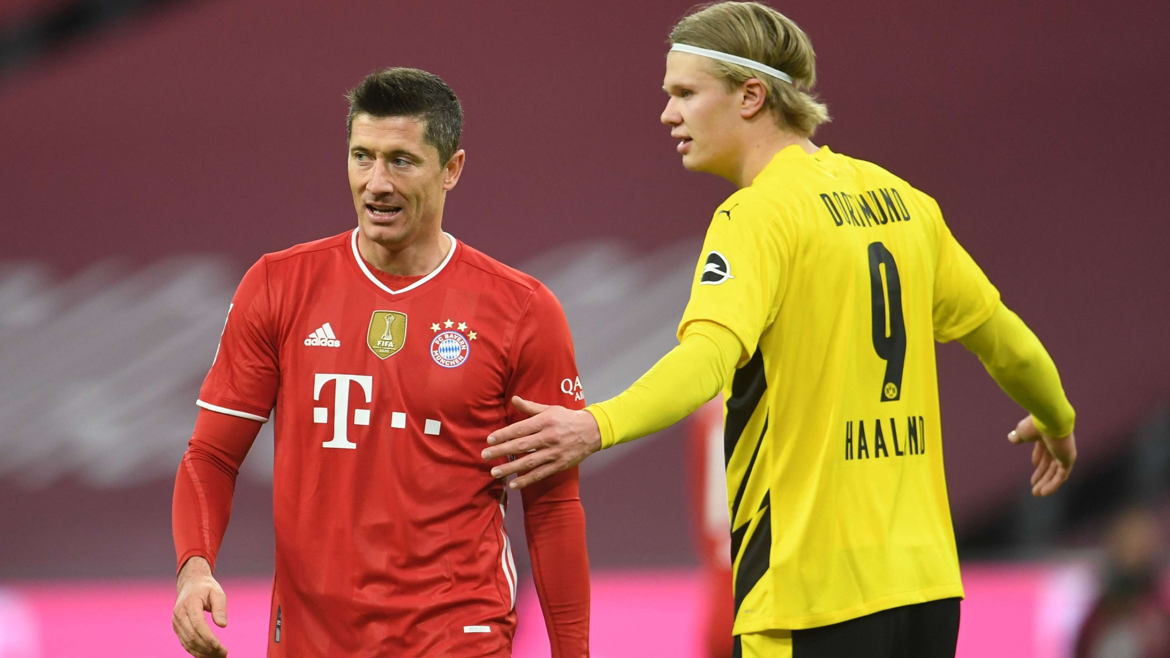 Robert Lewandowski Bayern Munich Erling Haaland Borussia Dortmund 2020-21