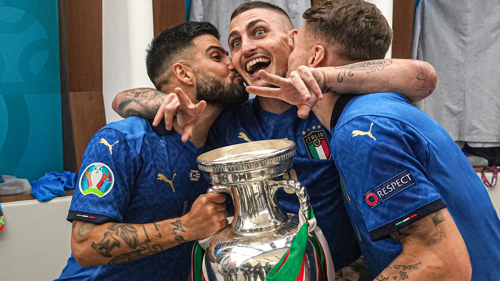 Marco Verratti Italy celebrate Euro 2020