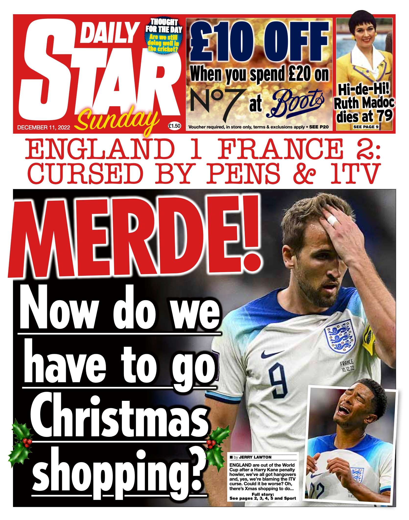 Daily Star Angleterre-France
