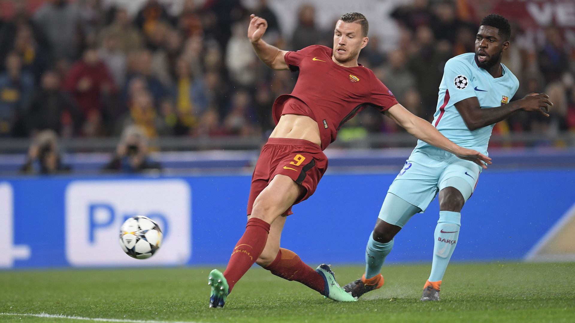 Edin Dzeko Roma Barcellona 2018