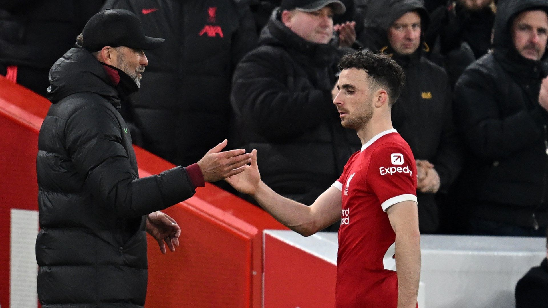 Jurgen Klopp Diogo Jota Liverpool Brentford 2023-24