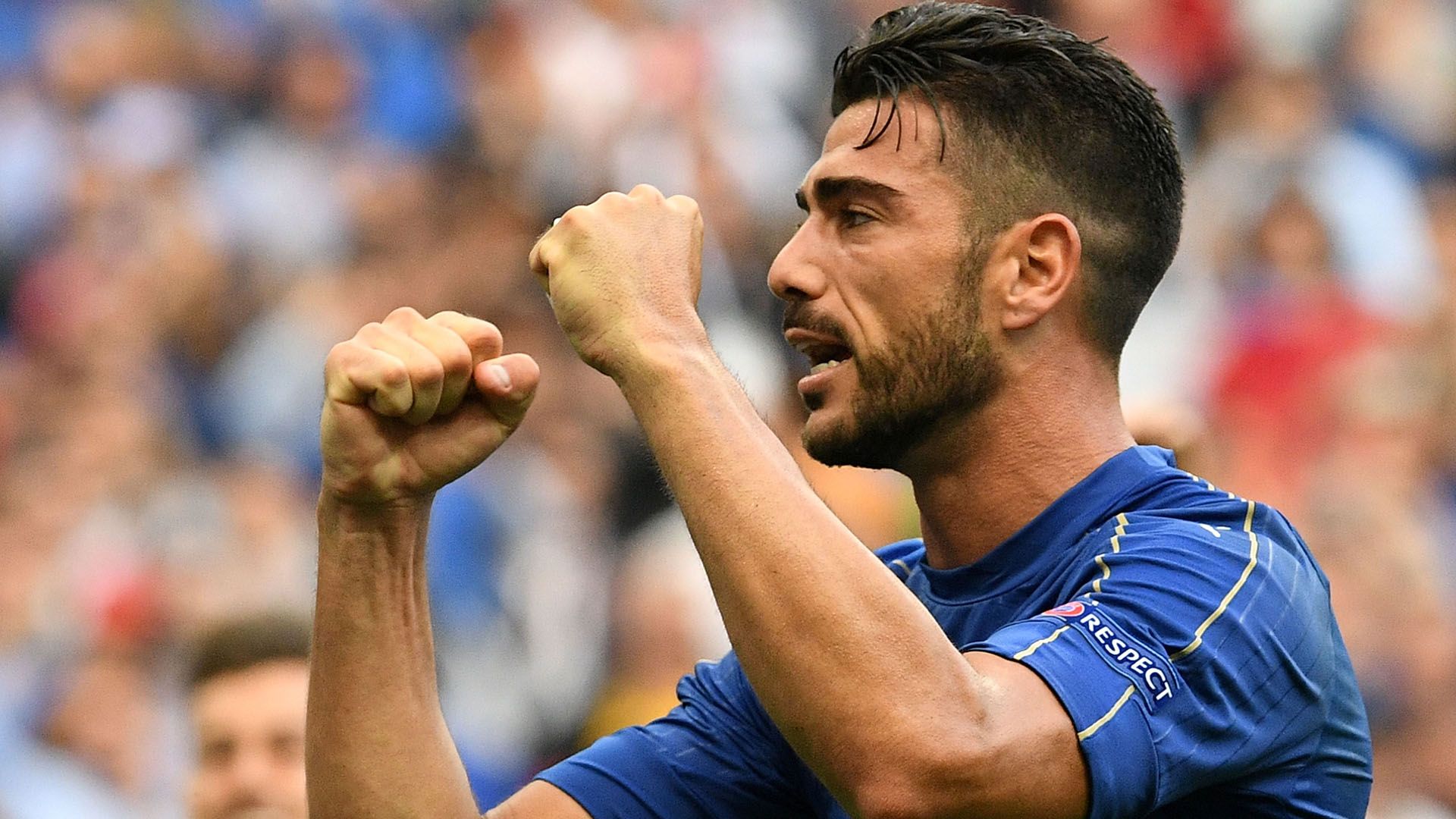 Graziano Pellè Italy Spain Euro 2016