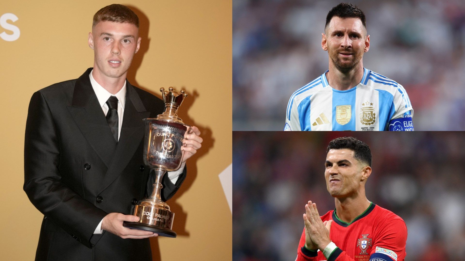 Cole Palmer Lionel Messi Cristiano Ronaldo stack 2024