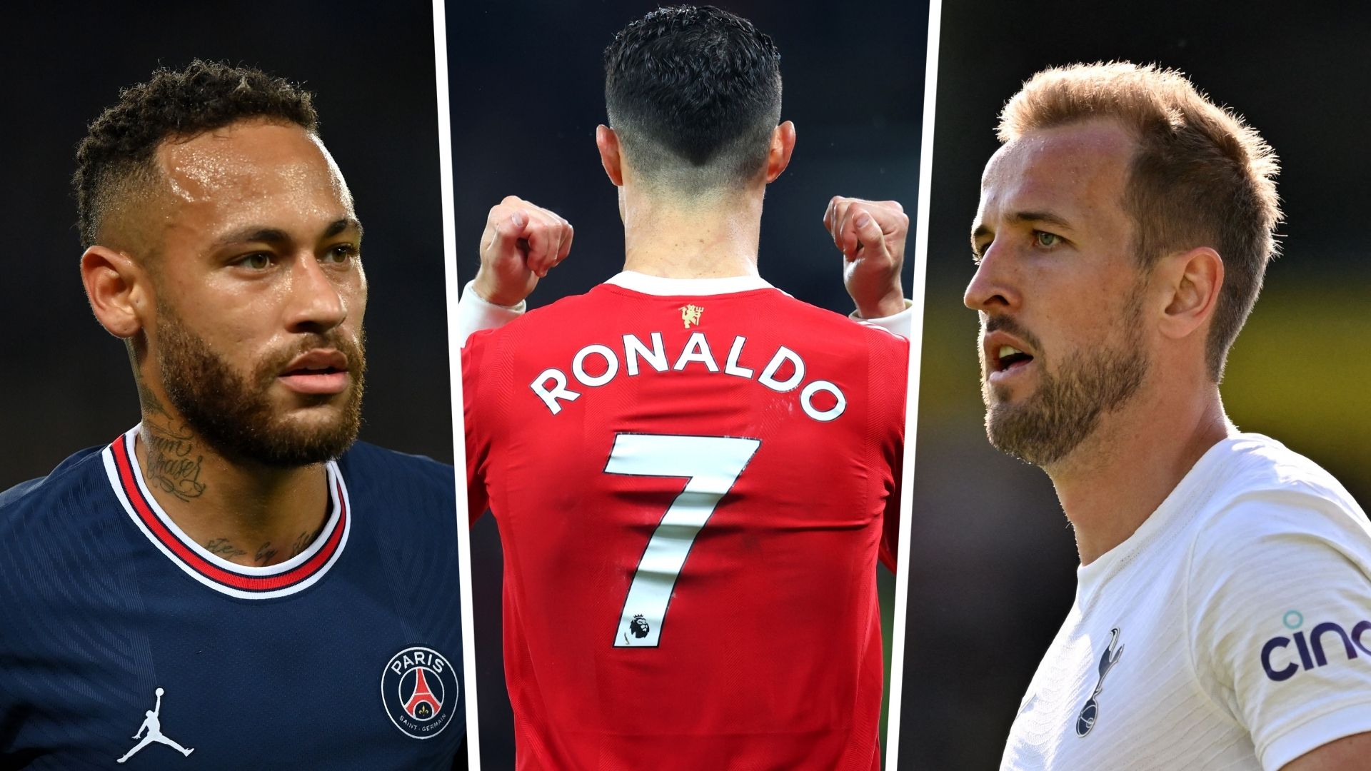 Neymar Cristiano Ronaldo Harry Kane Man Utd GFX