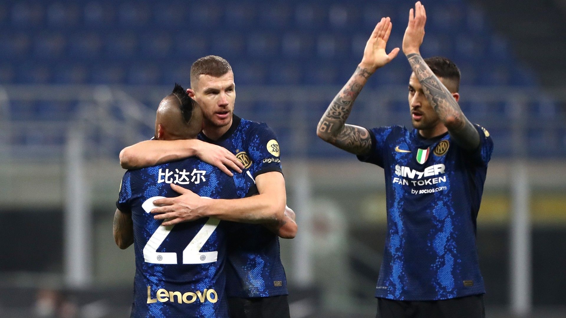 Vidal Dzeko Vecino Inter