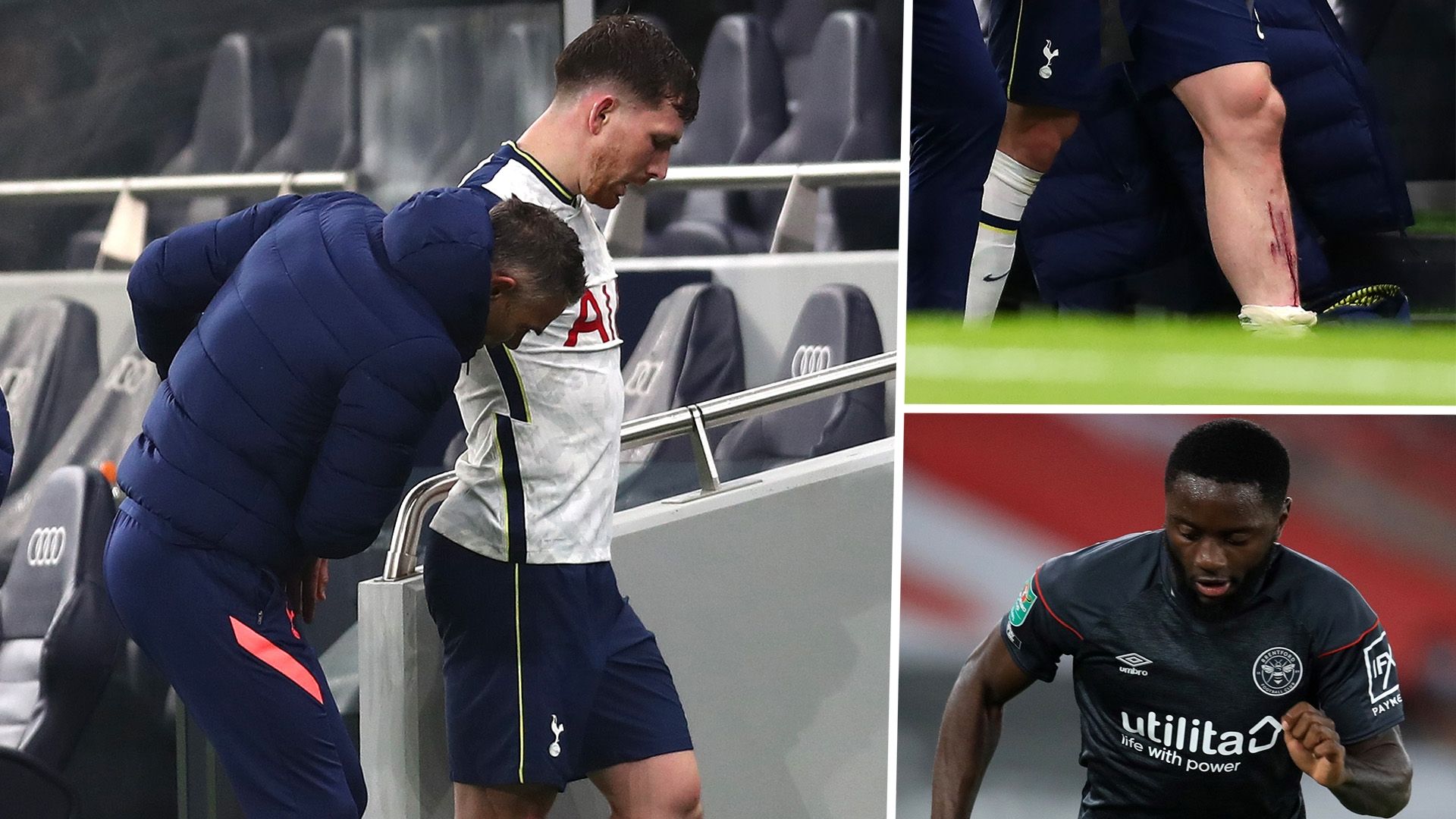 Pierre-Emile Hojbjerg Tottenham Josh Dasilva Brentford 2020-21