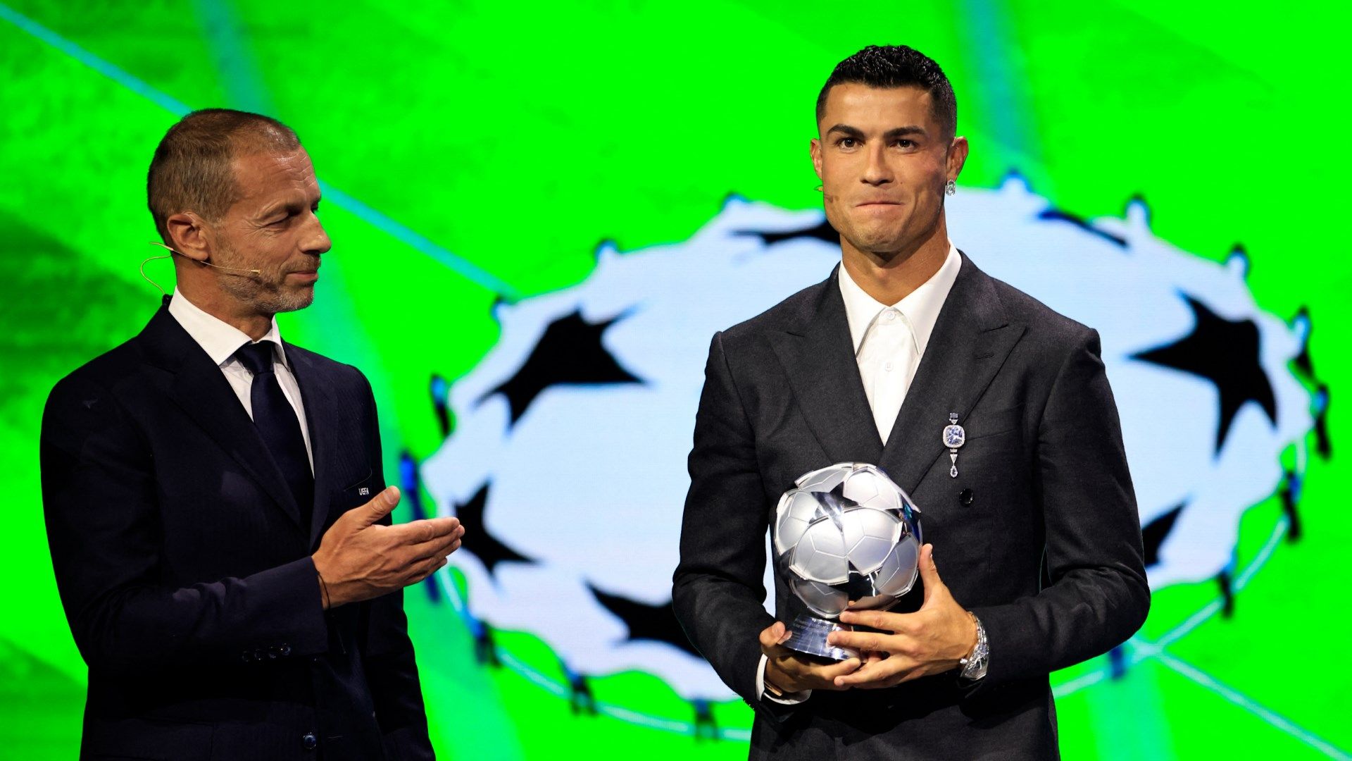Ceferin Ronaldo CL Draw 2024