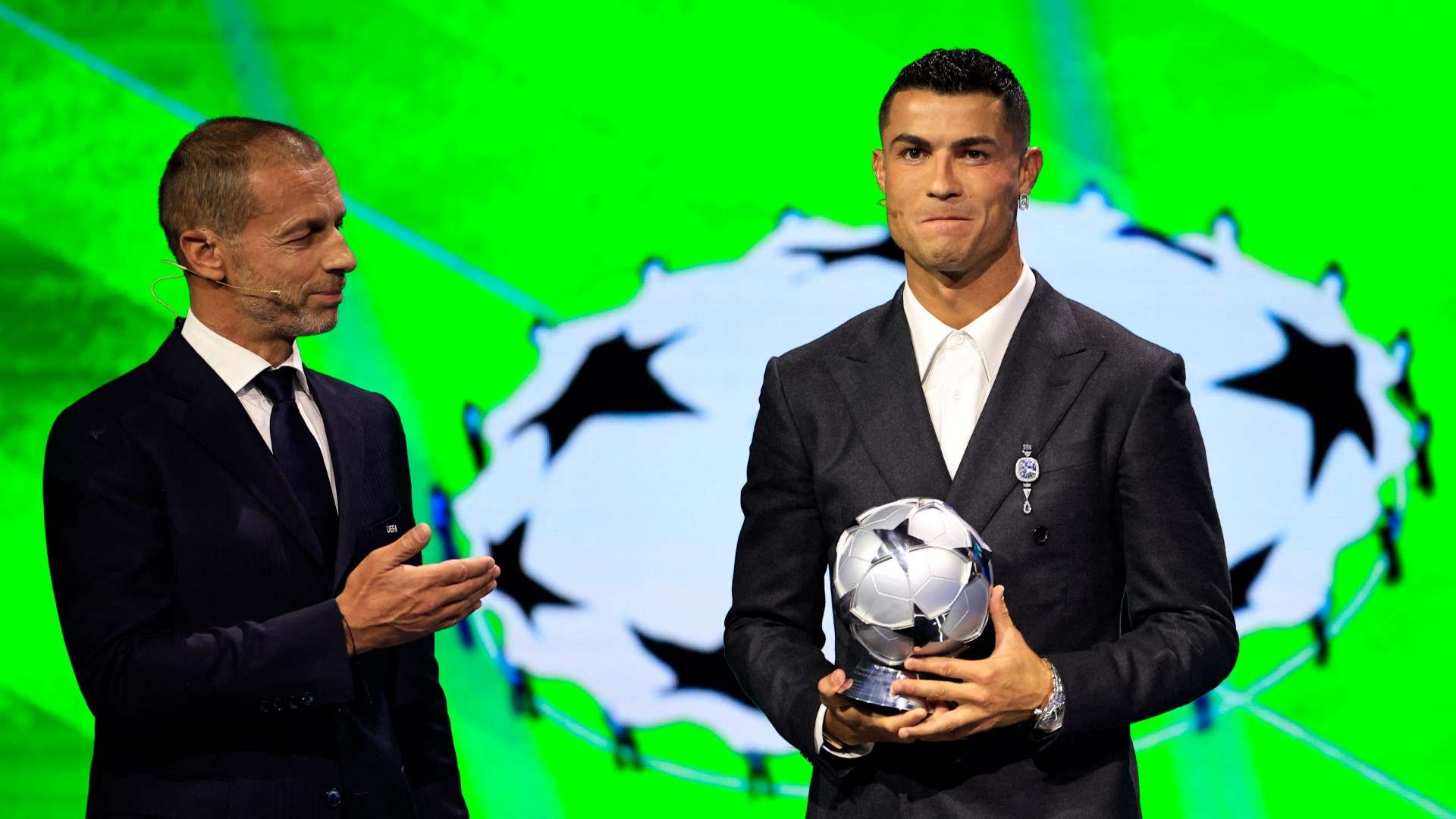Ceferin Ronaldo CL Draw 2024