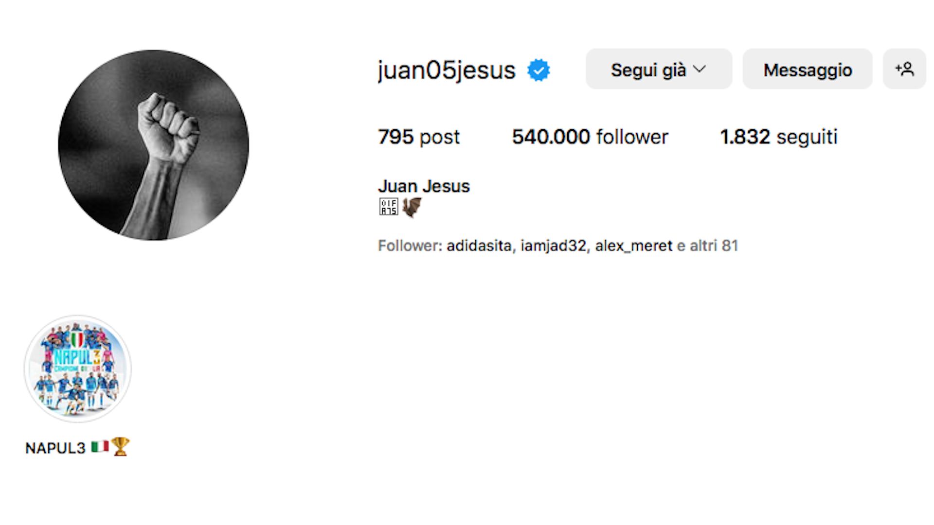 Juan Jesus Instagram