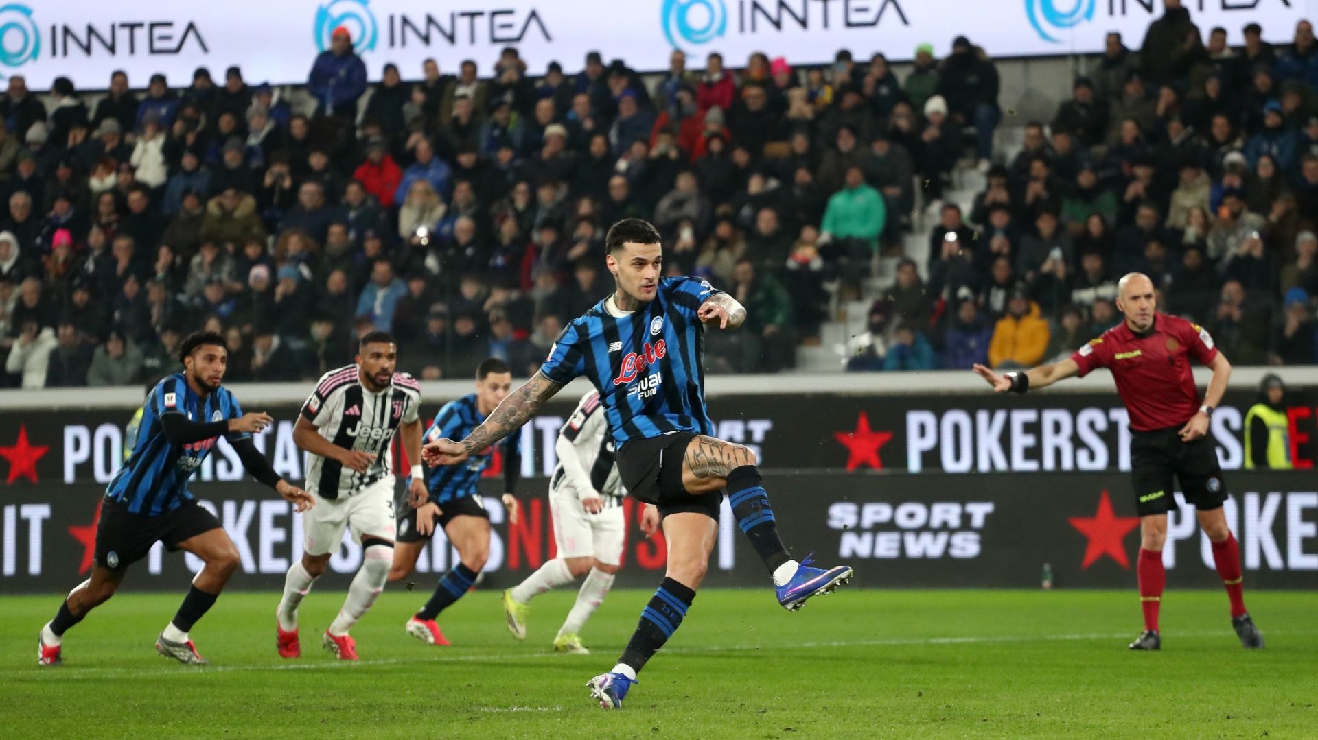 Gianluca Scamacca penalty Atalanta Juventus Coppa Italia