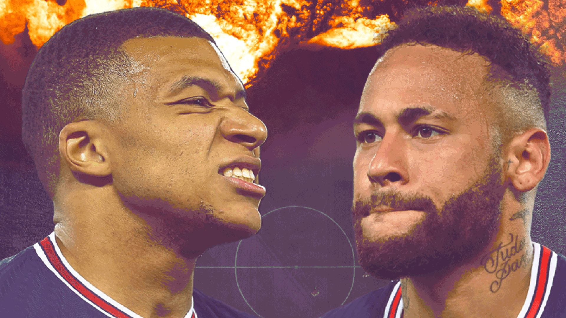 Kylian Mbappé Neymar PSG GFX