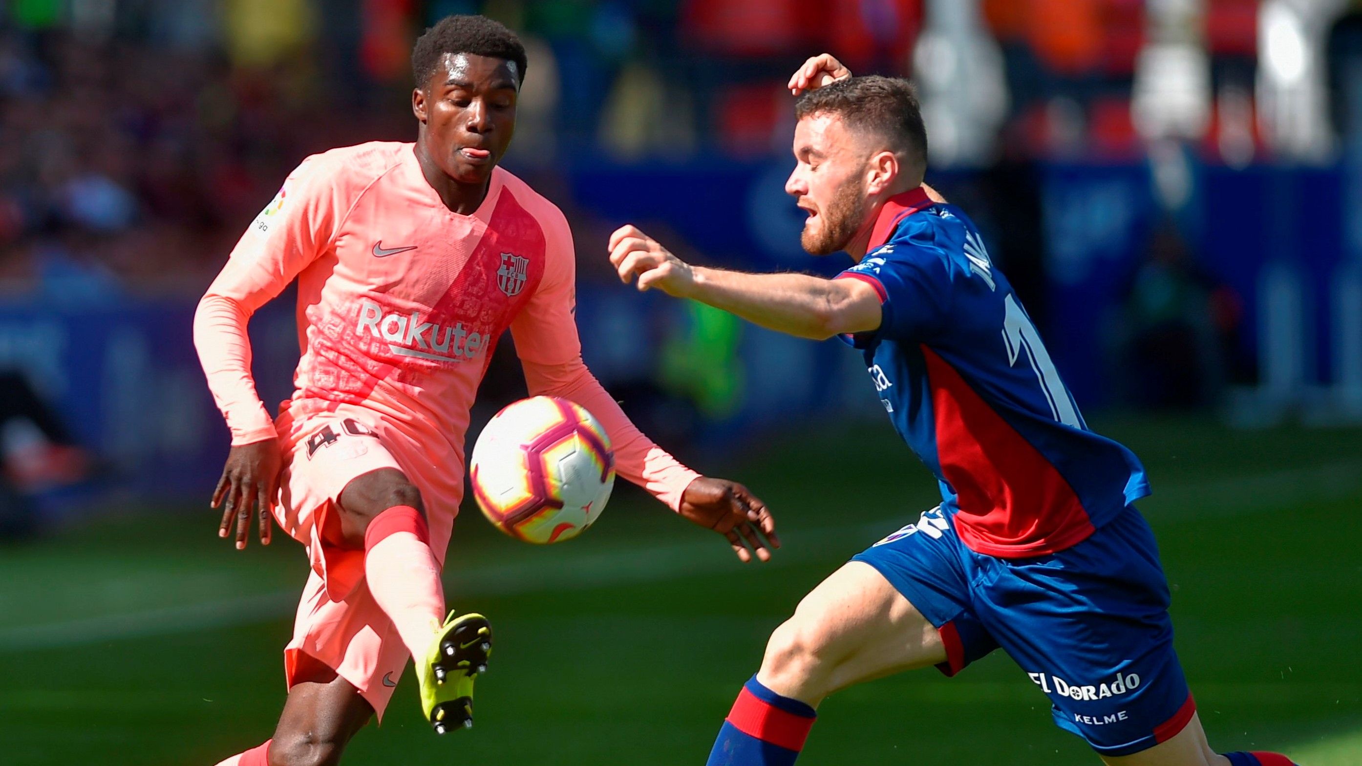 Moussa Wagué Javi Galán Huesca Barcelona LaLiga 13042019