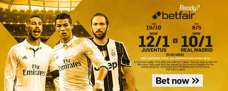 GFX Juventus Real Madrid enhanced betting