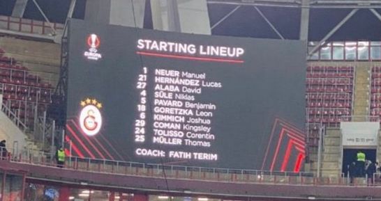 Galatasaray Bayern line up