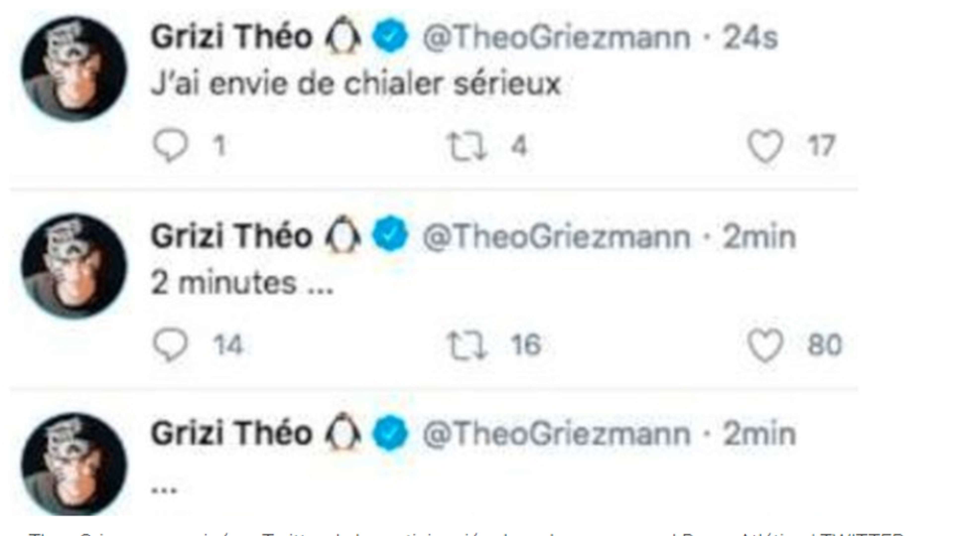 Tuits borrados de Theo Griezmann, hermano de Antoine, tras el Barcelona vs. Atlético