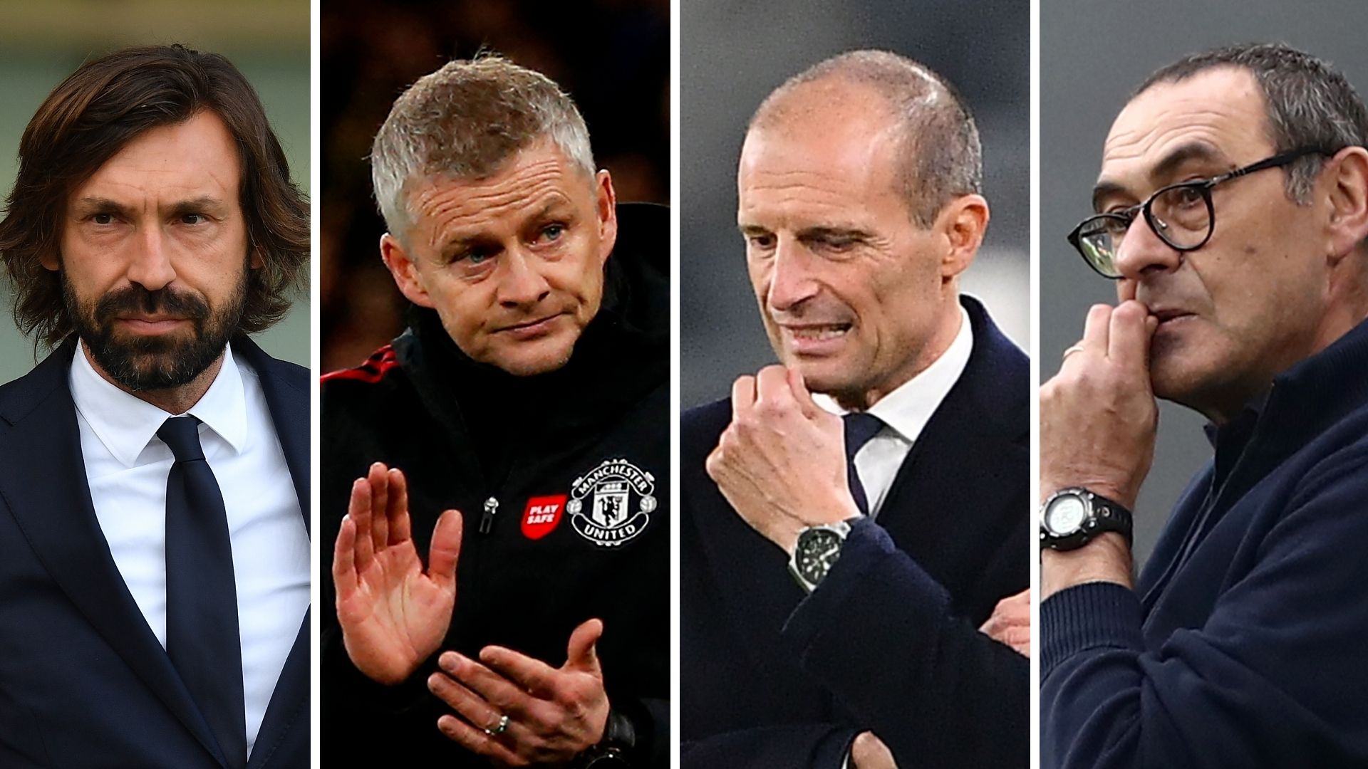 Pirlo Allegri Solskjaer Sarri