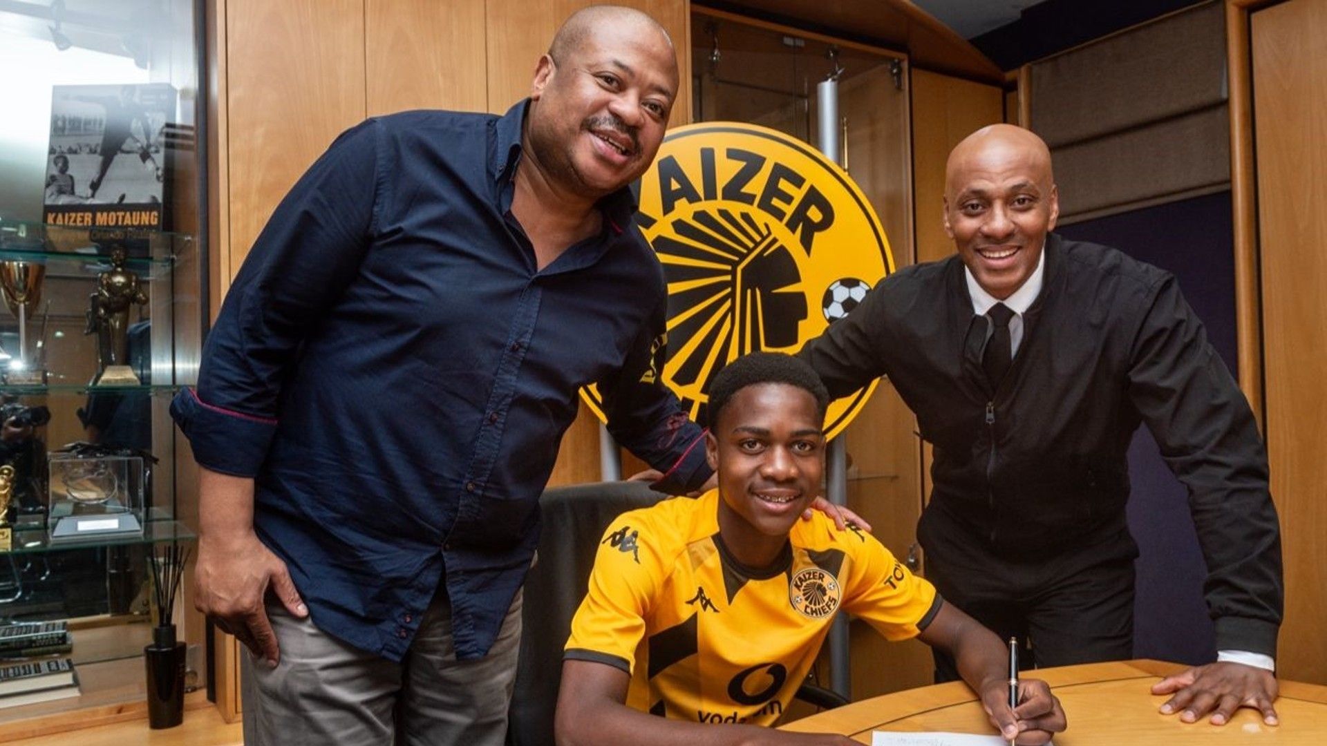 Bobby Motaung, Mfundo Vilakazi and Kaizer Motaung