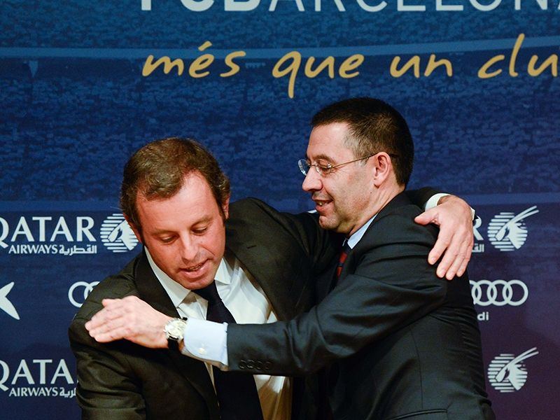 Sandro Rosell; Josep Maria Bartomeu, FC Barcelona Press Conference