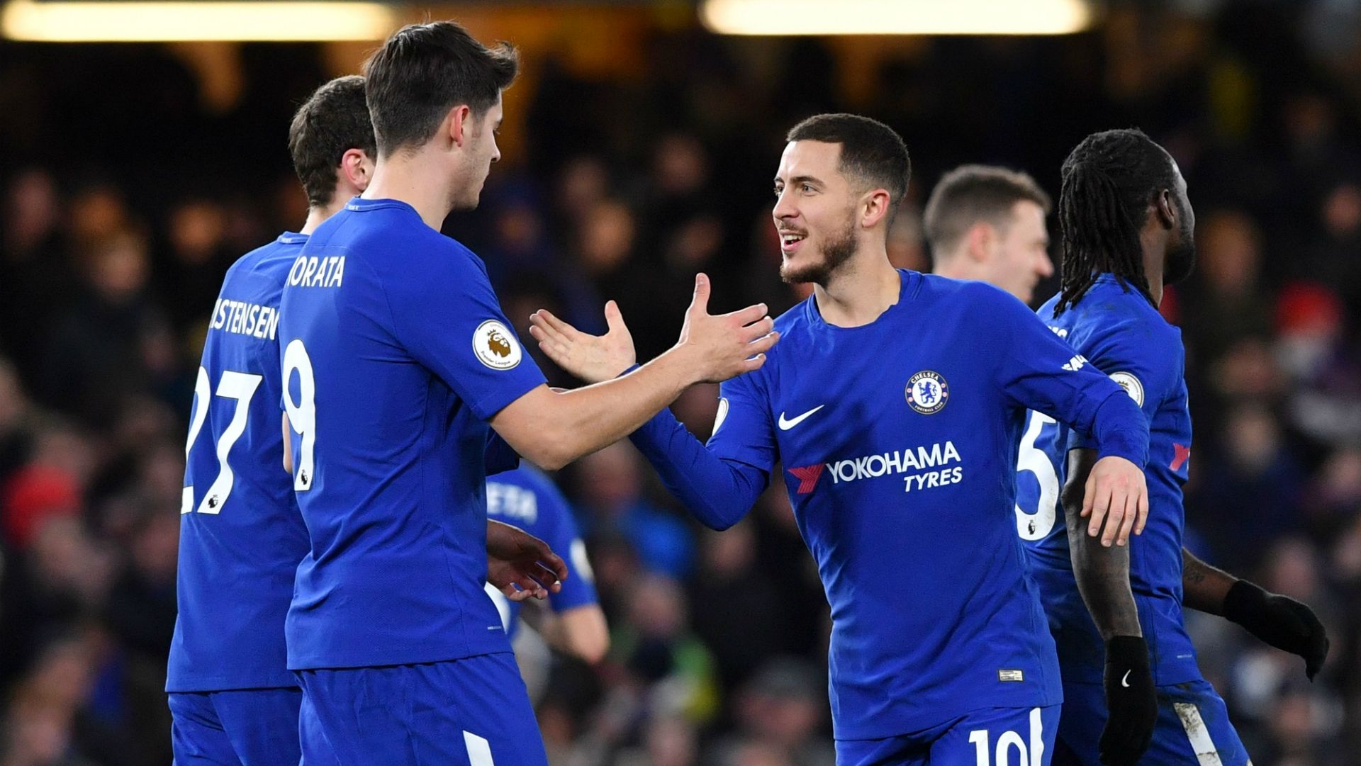 Eden Hazard Alvaro Morata Chelsea West Brom