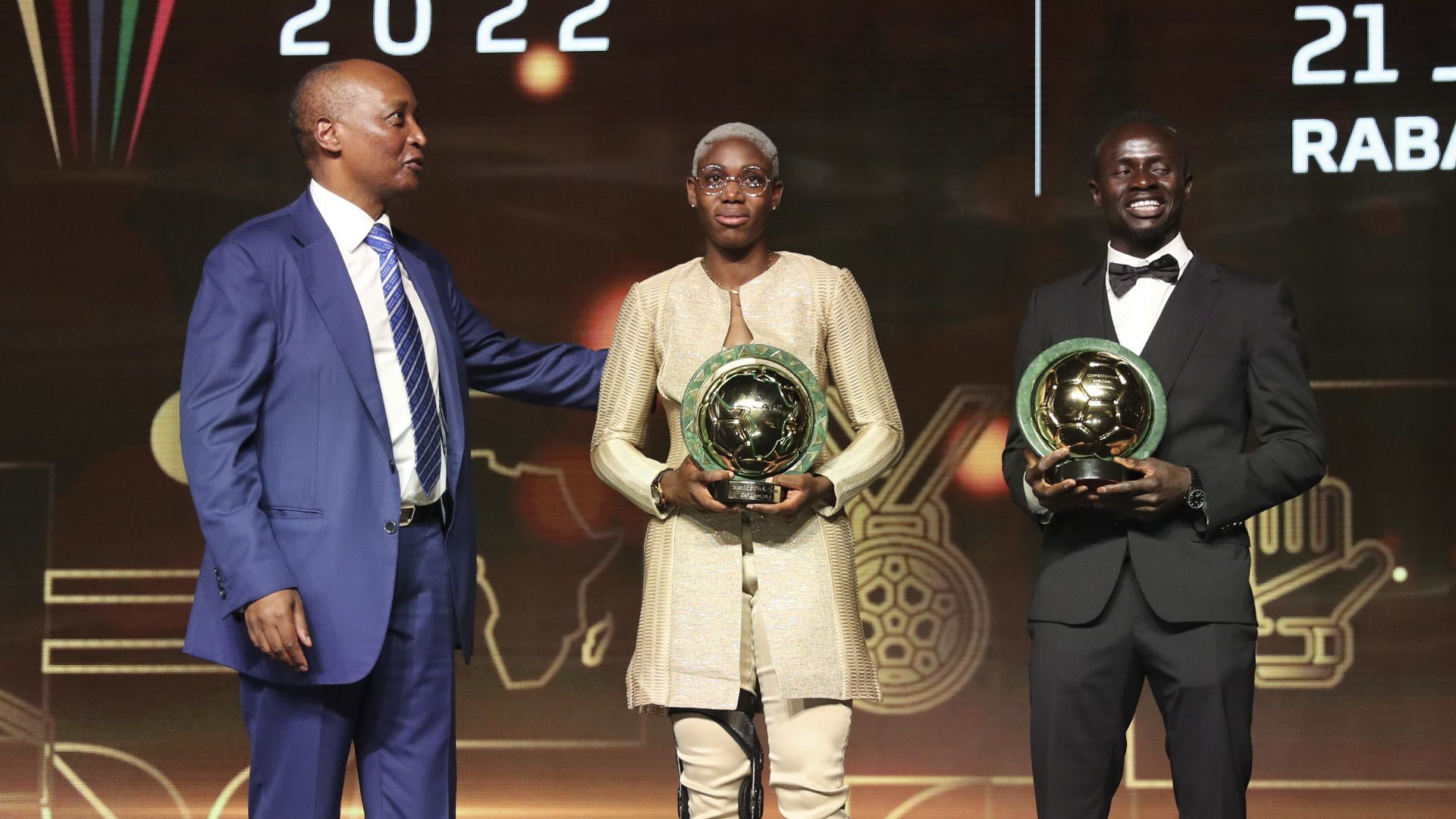Patrice Motsepe, Asisat Oshoala, Sadio Mane, Caf Awards