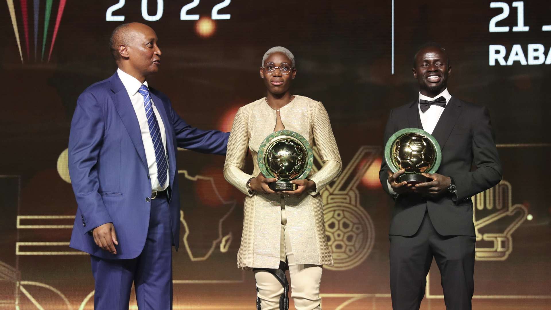 Patrice Motsepe, Asisat Oshoala, Sadio Mane, Caf Awards
