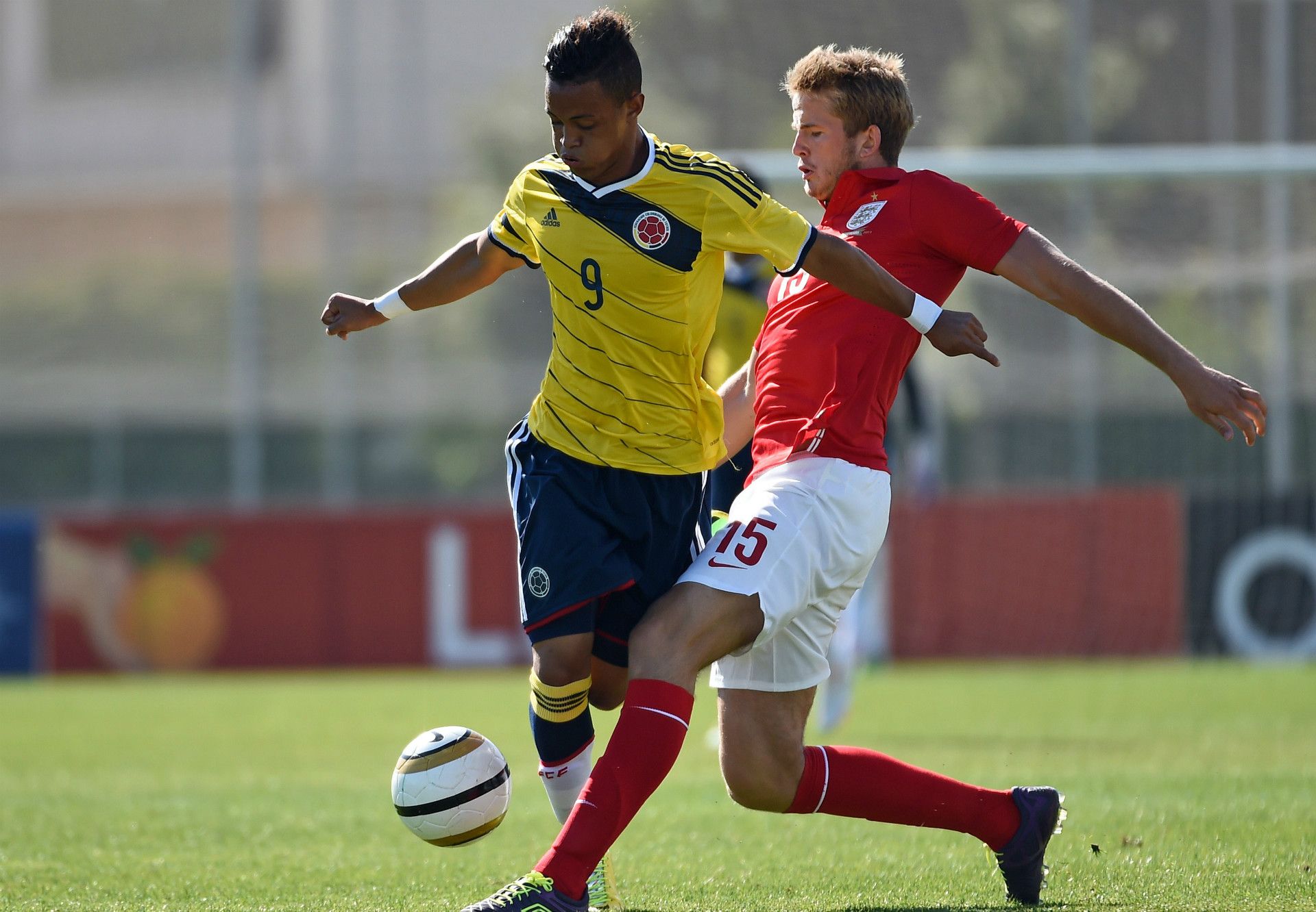 Joao Rodriguez Eric Dier Colombia England Toulon Tournament 30052014